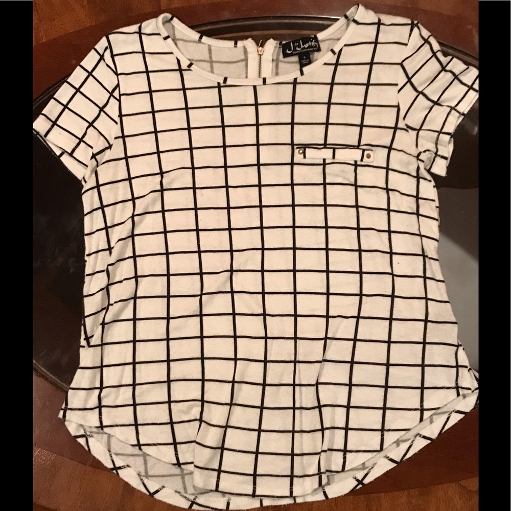 J for Justify White & Black Shirt Women’s Size (S)